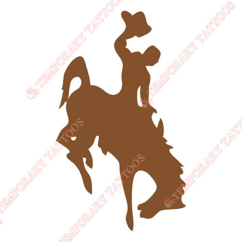 Wyoming Cowboys Customize Temporary Tattoos Stickers NO.7067
